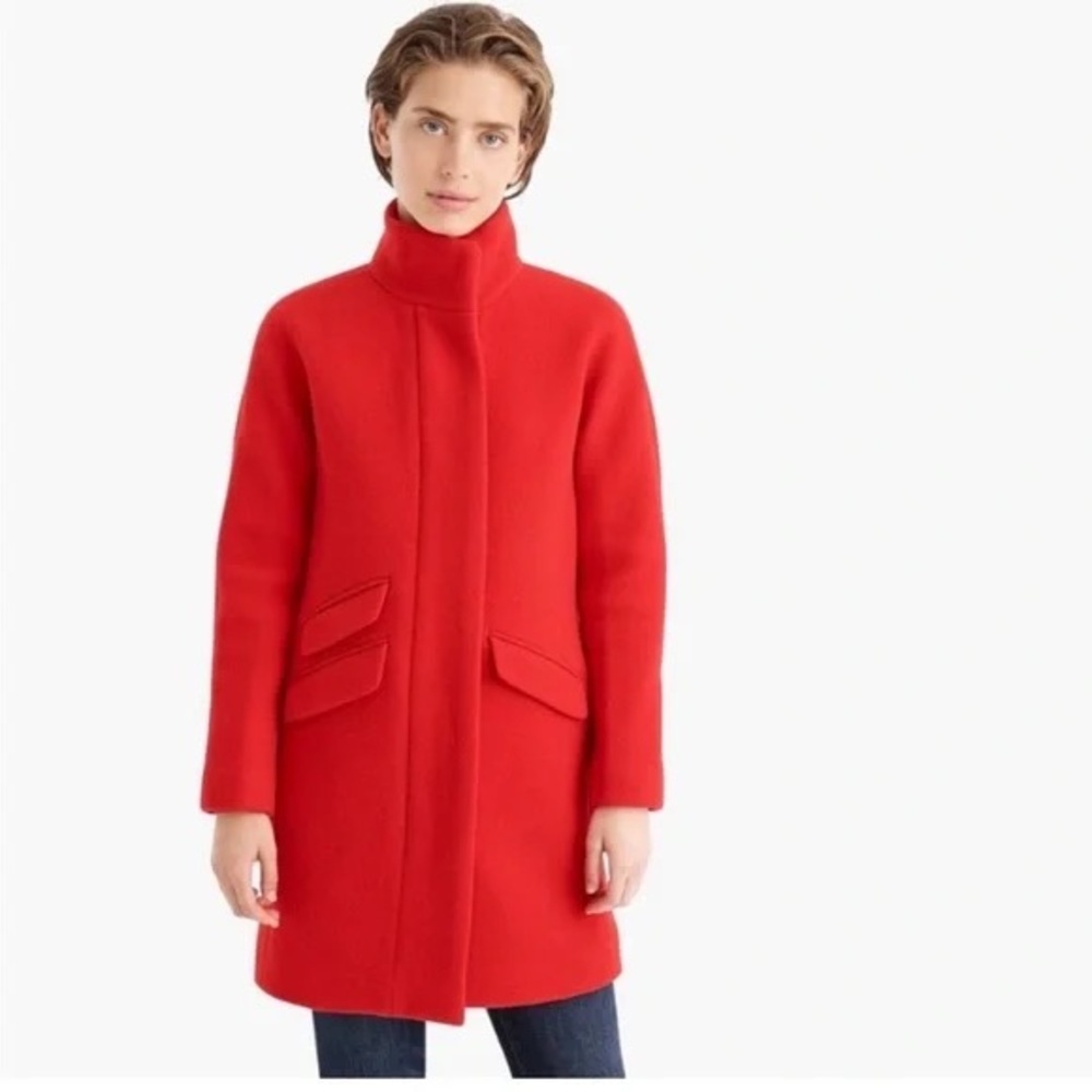 J.Crew Women’s Red Cocoon Coat
